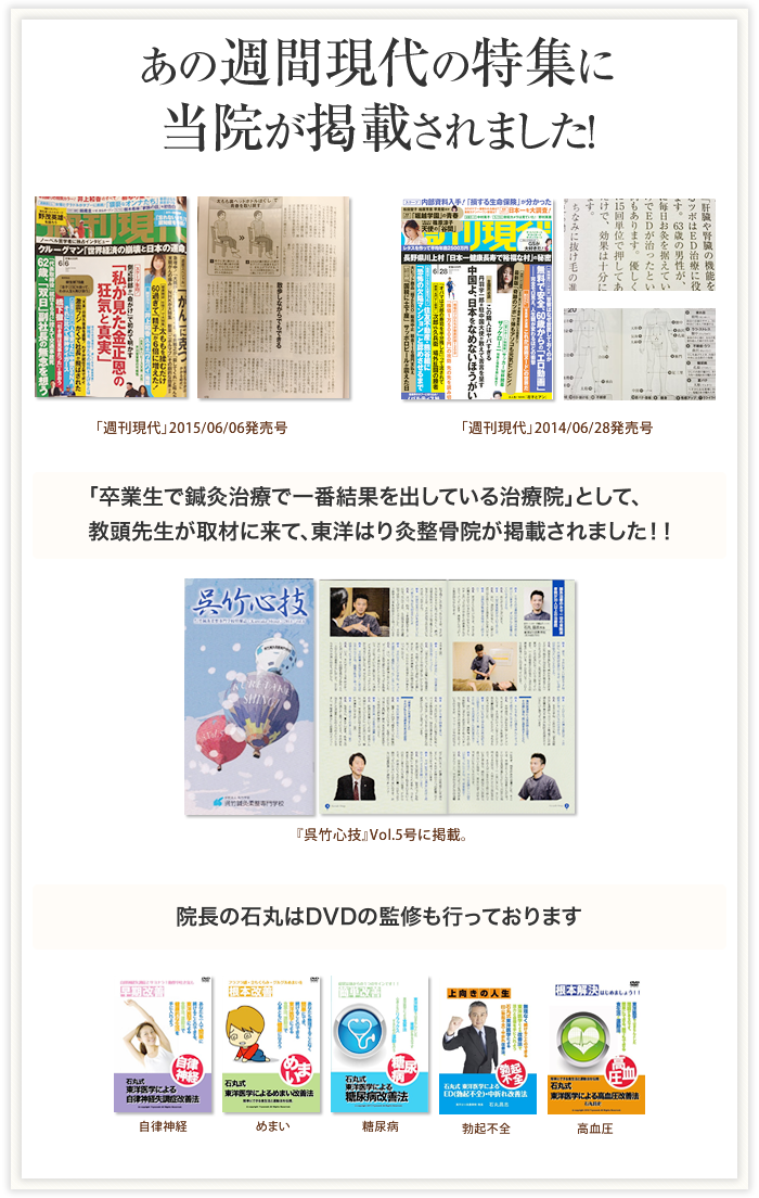 あの週間現代の特集に当院が掲載されました!