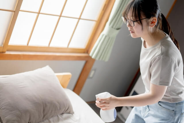 寝汗の掃除